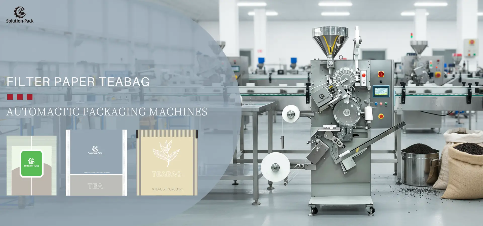 Premium High-Speed Filter Paper Teabag Packaging Machine | Solution-Pack | Teabag Packing Machine | Heading Banner Picture