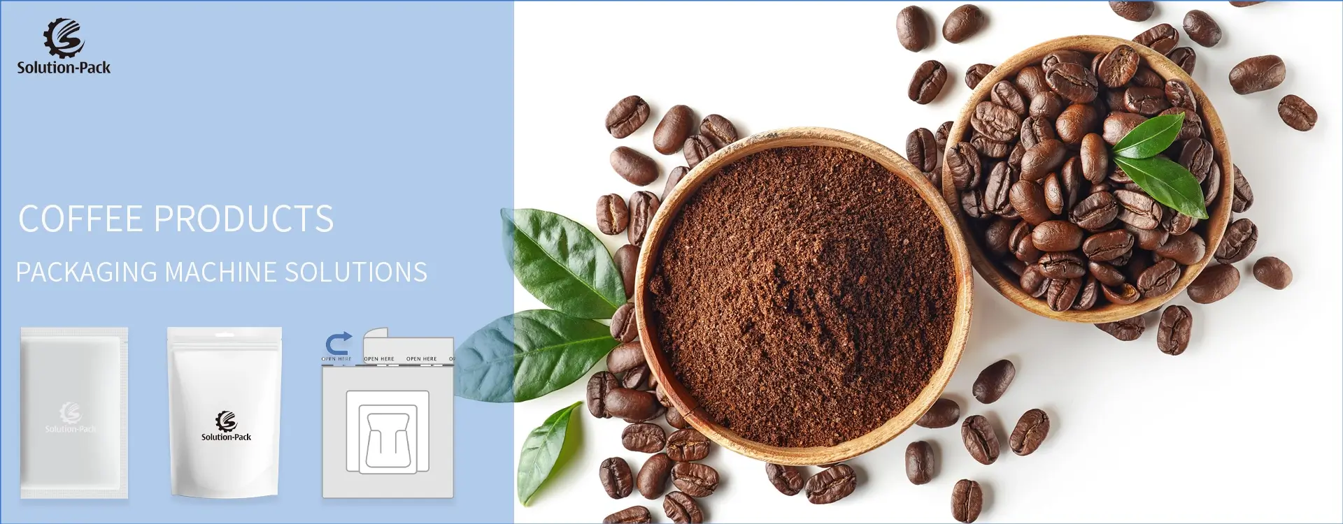 (Solution-Pack) Coffee Powder Automatic Packaging Machine Solutions Heading Banner Picture
